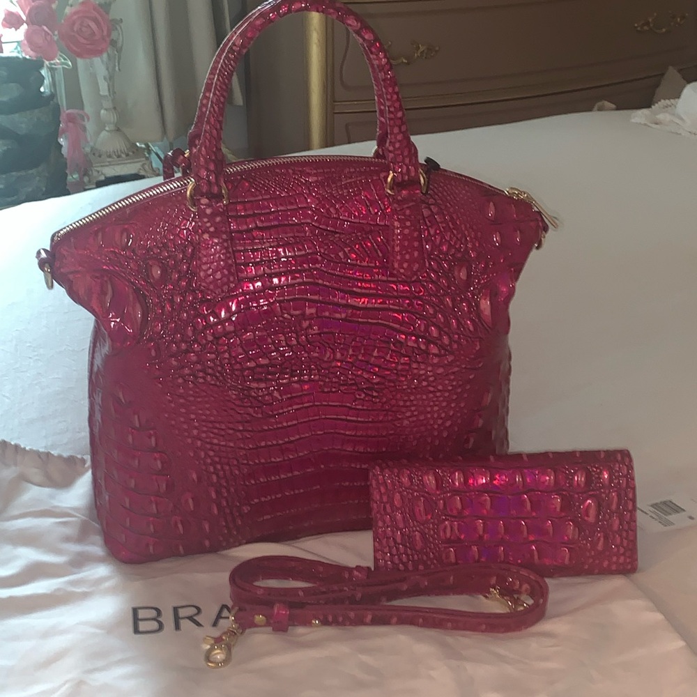 Brahmin Potion Melbourne pink purple Large Duxbury + Veronica Wallet NWT - Picture 8 of 8